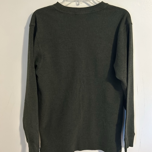 L.L. Bean Green Waffle Knit Sweater 100% Cotton Size S - Picture 6 of 7